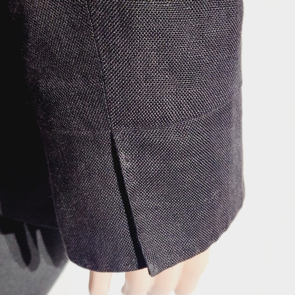 TALBOT'S Womens Blazer 100% Irish Linen Black 3 Button Career Size: 8 LONG - Picture 7 of 9